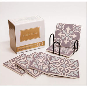 New Ceramic Stone Coasters Set of 6